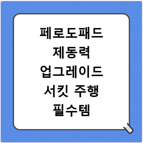 페로도패드 제동력 업그레이드 서킷 주행 필수템